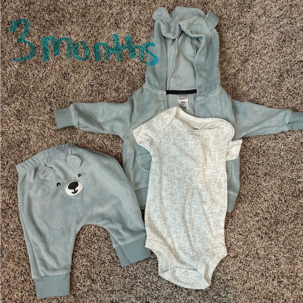 Carter's Blue Bear Matching Set